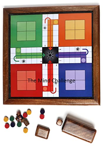 Image of Wooden Magnetic Ludo Board Game Education and Fun Games for Adults and Kids Best Birthday Gift (Small)