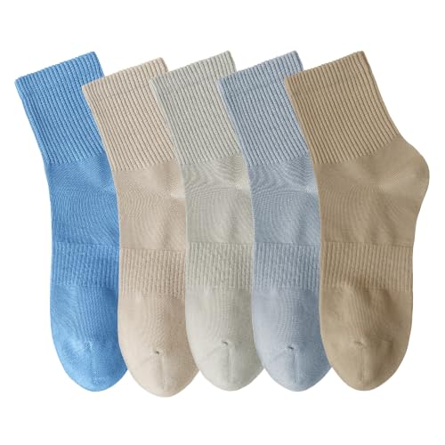 Image of Womens Cotton Anti-Pilling Quarter Crew Socks | Moisture-wicking, Odor-control, Lightweight, Office /gym, 7-pair, US 6-10