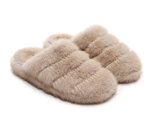 Women's Comfort EVA Footbed Scuff Closed- toe Lady's Premium Plush Warm Indoor Mule Slippers2