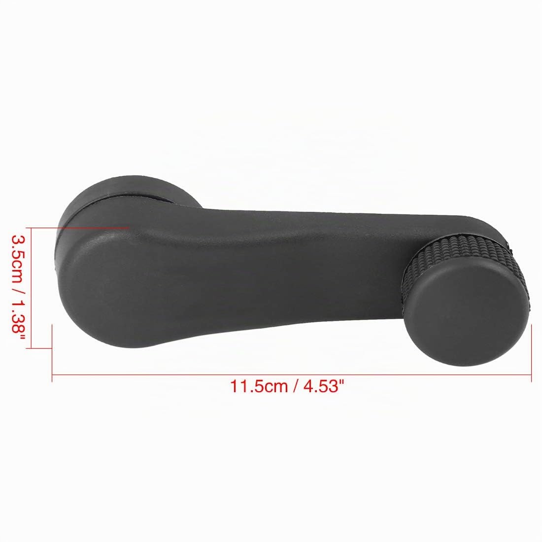 X AUTOHAUX Par Ventana Enrollamiento Manija para VW T4 Transporter 95-03 | Negro, Plástico, 11.5x3.5cm, Izquierda Derecha, Para Camper De 5