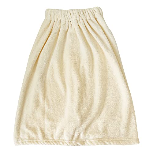 ラック ラップタオル 約100cm 大人用 子供用 メンズ レディース 巻きタオル 水着 ネームタグ 吸水性 プール 水泳 Lサイズ キナリアイボリー