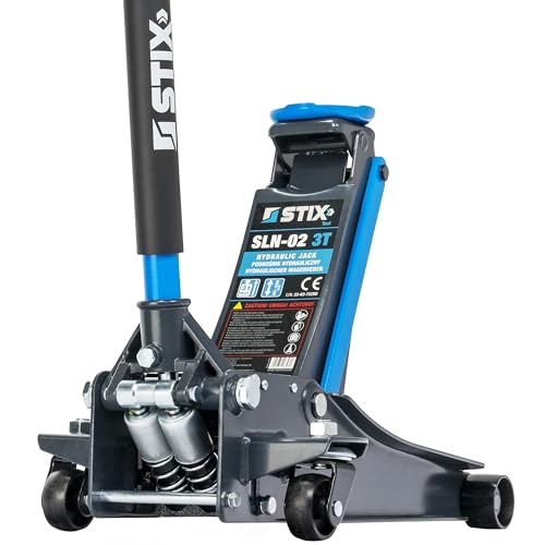 STIX Gato hidráulico SLN-02 – Gato hidráulico 3 toneladas, 85 – 430 mm, doble bomba, ideal para taller y garaje