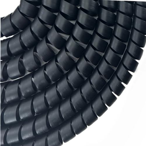 XIENLIU Spiral Wrap Hose Cable Protector - 1.25\" OD x 20\' Pre-Cut Lengths-Safe Hose Protector to Avoid Wear and Extend Life for Hydraulic Pneumatic Hoses - Thumbnail 2