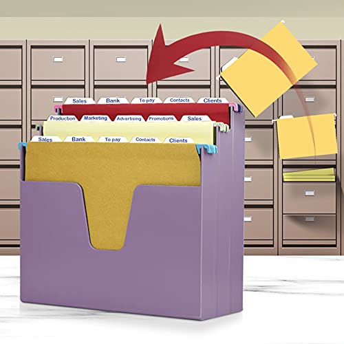 Acrimet Hängeregister-Organizer, Horizontal, 3 Ebenen, Kunststoff, für Briefformate / A4 (Farbe violett)