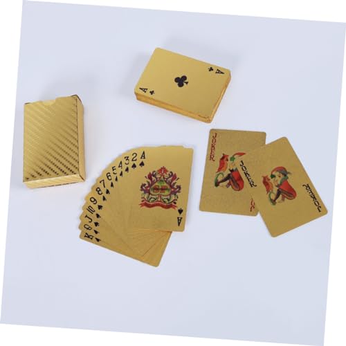 wasserdichte Spielkarten Goldfolie Glänzend Plastik Pokerkarten Für Bar Zuhause Büro Unterhaltungsspiel Witziges Kartenspiel Party Geschenk – Bild 8