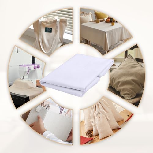 UBCGOTT 100% Cotton Muslin Fabric, 60 Inch X 1 Yard Bleached Muslin Linen Fabric by The Yard, Draping Fabrics Suitable for Sewing Embroidery, Crafts Material,Garments (White) by UBCGOTT - Image 6