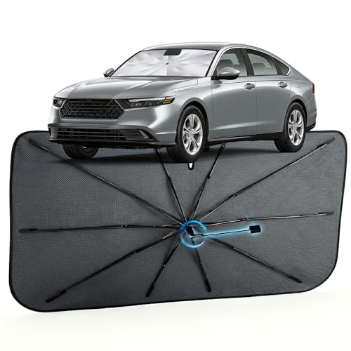 Image of Car Windshield Sun Shade for Honda Accord 2018-2026 -[Reflective Coated Fabric] Sunshade Umbrella for Front Window, Car Shades Sun Visor Keep Car Cool and Protects Interior, 1:1 Exact Fit