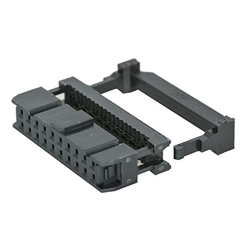Connecteur socket strip 20 positions autodénudant IDC 2,54 mm pour nappe à angle droit