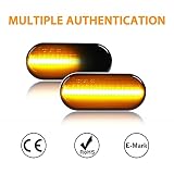 TECTICO LED Dynamiczny Wskaźnik Boczny Bursztynowy Żółty Super Jasny Migacz Canbus Kompatybilny z VW T5 Golf 3 Golf 4 Passat Polo, 2 lampy