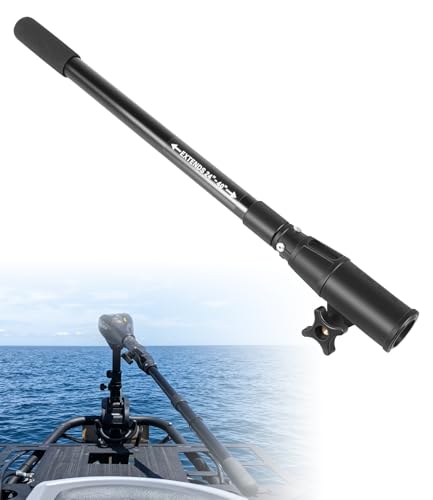 MKA-44 Telescoping Extension Handle Compatible with Minn Kota Transom-Mount Trolling Motors 24 to 40 Adjustable Steering Handle for Most Hand-Steer Outboard Motors Tool-Free Quick Install