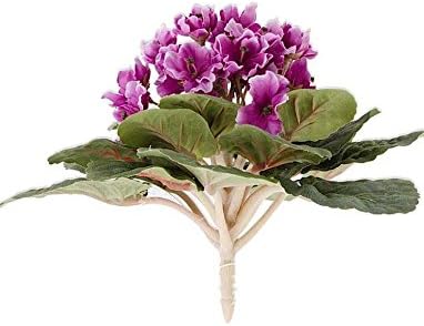 Purple Artificial African Violet Plant - 6.5"
