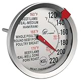 Fleischthermometer, Edelstahlofen-Safer Kochthermometer, extra großes 2, 5-Zoll