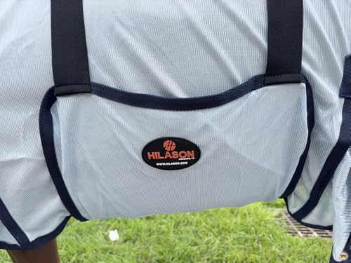 Image of HILASON Horse Fly Sheet UV Protect Breathable Mesh Bug Mosquito Spring | Summer Horse Rug | Fly Rug