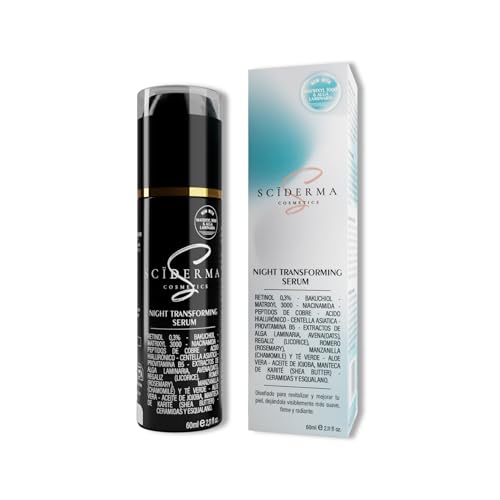 60ml SERUM RETINOL, BAKUCHIOL, MATRIXYL 3000 - Niacinamida, Péptidos, Ácido Hialurónico, Esqualano, Aloe y Centella - RETINOL PURO PARA LA CARA – Serum Facial Antiarrugas, Antimanchas, Efecto Tensor