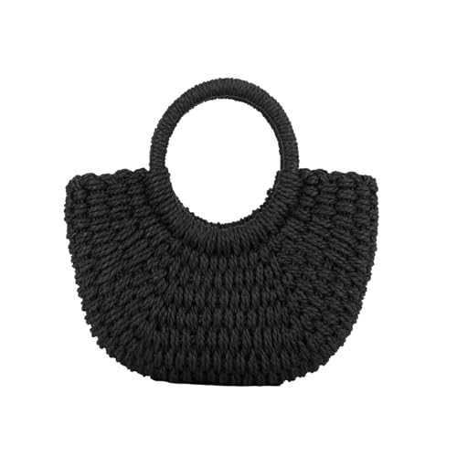 Jywmsc Mujeres Paja Playa Bolsa Tejido Crossbody Hombro Bolsos Bolso Bolso Satchel para Verano