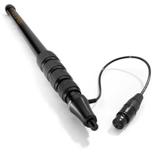 auray abp-59b aluminum telescoping boom pole with integrated xlr cable (9')