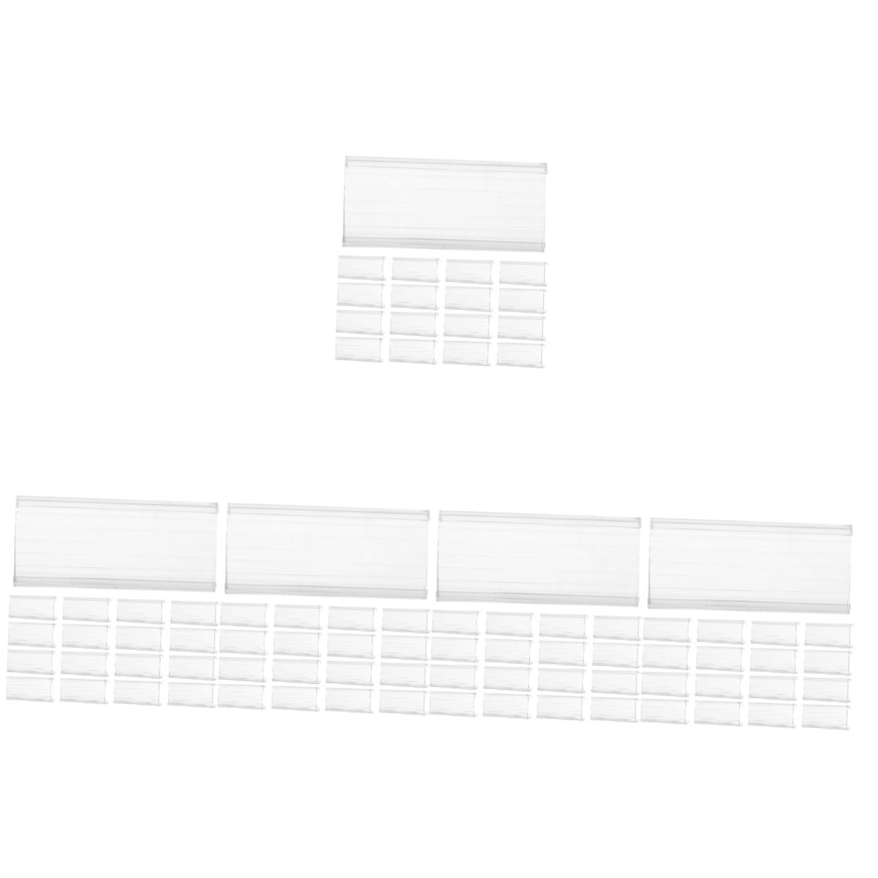 NUOBESTY 100stücke Preisetiketten Aus Stabiler Schildhalter Für Regale Und Tische Für Supermärkte Geschäfte Und Messen Transparent Lang Clip
