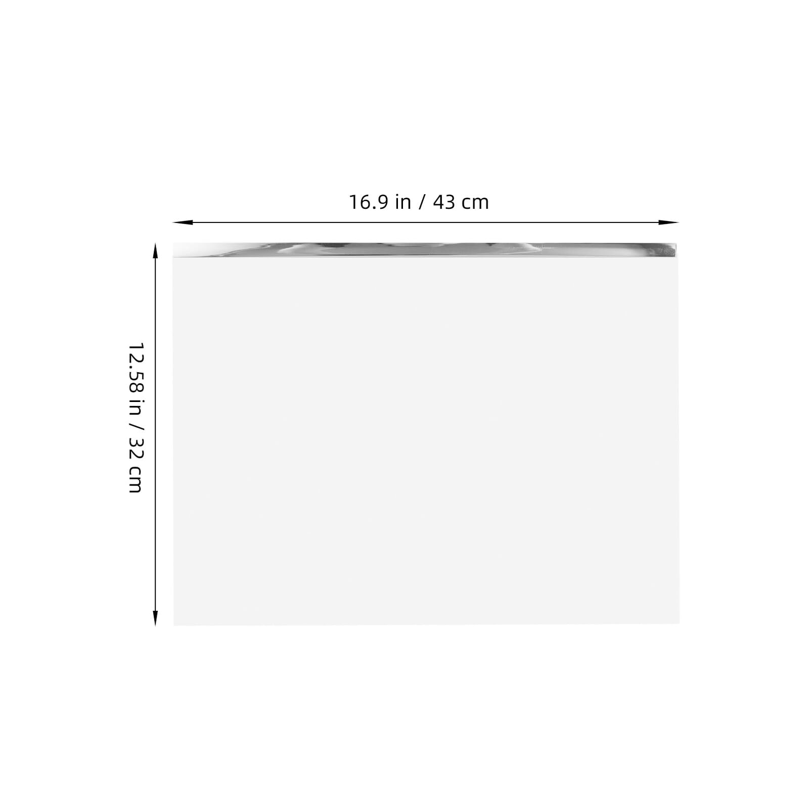 Étagère Verre Trempé 430X320 MM Rebord Renforcé, Plateau Transparent pour Rangement Frigo, Compartiment Réfrigérateur, Accessoire la Cuisine Pratique