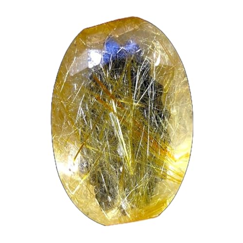 Rutile doré ovale 38x25x14mm pierre précieuse naturelle en vrac