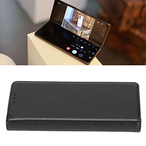 Capa protetora de couro antiqueda, capa carteira de couro legítimo, fivela magnética forte, convenie