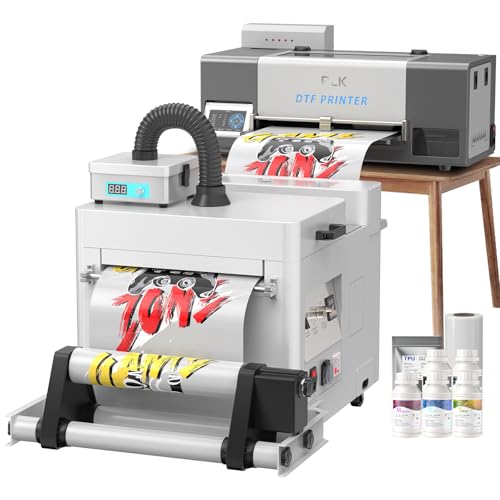 Image of PLK Upgrade A3 DTF Printer, XP600 DTF Printer with Shaker Dryer,Double-Speed,Holiday Mode&Auto-Cleaning,Dual White Ink System,Low Ink Alert,Diret to Film Machine Custom Garment Printing