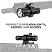 MIGHTY TACTICAL Quick Release Scope Ring Mount 25.4mm/30mm for 20mm Picatinny Rail - Aluminum - Set of 2 pc
