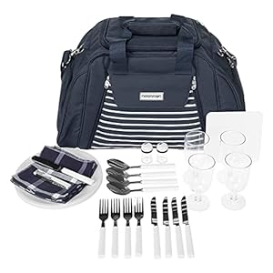 Anndora Picknickrucksack Navy Blau 29 Teile