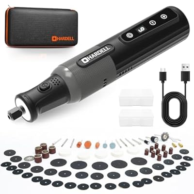 HARDELL 8V Cordless Rotary Tool Kit, 6 Variable Speed Rotary Tool Kit...