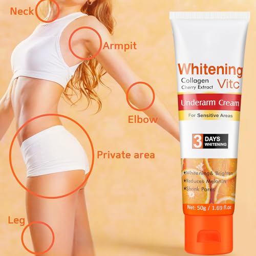 Paminify Underarm Skin Whitening Cream,Moisturizing Lighten Cream For Intimate Areas And Bleaching,Vitamin C Dark Spot Remover Corrector For Neck thumb #4