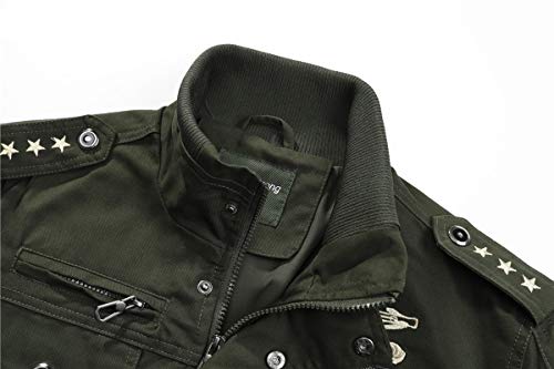 Shanghai Story Men's Cotton Jackets Military Cargo US Army Jackets with Multi Pockets Working Coats4