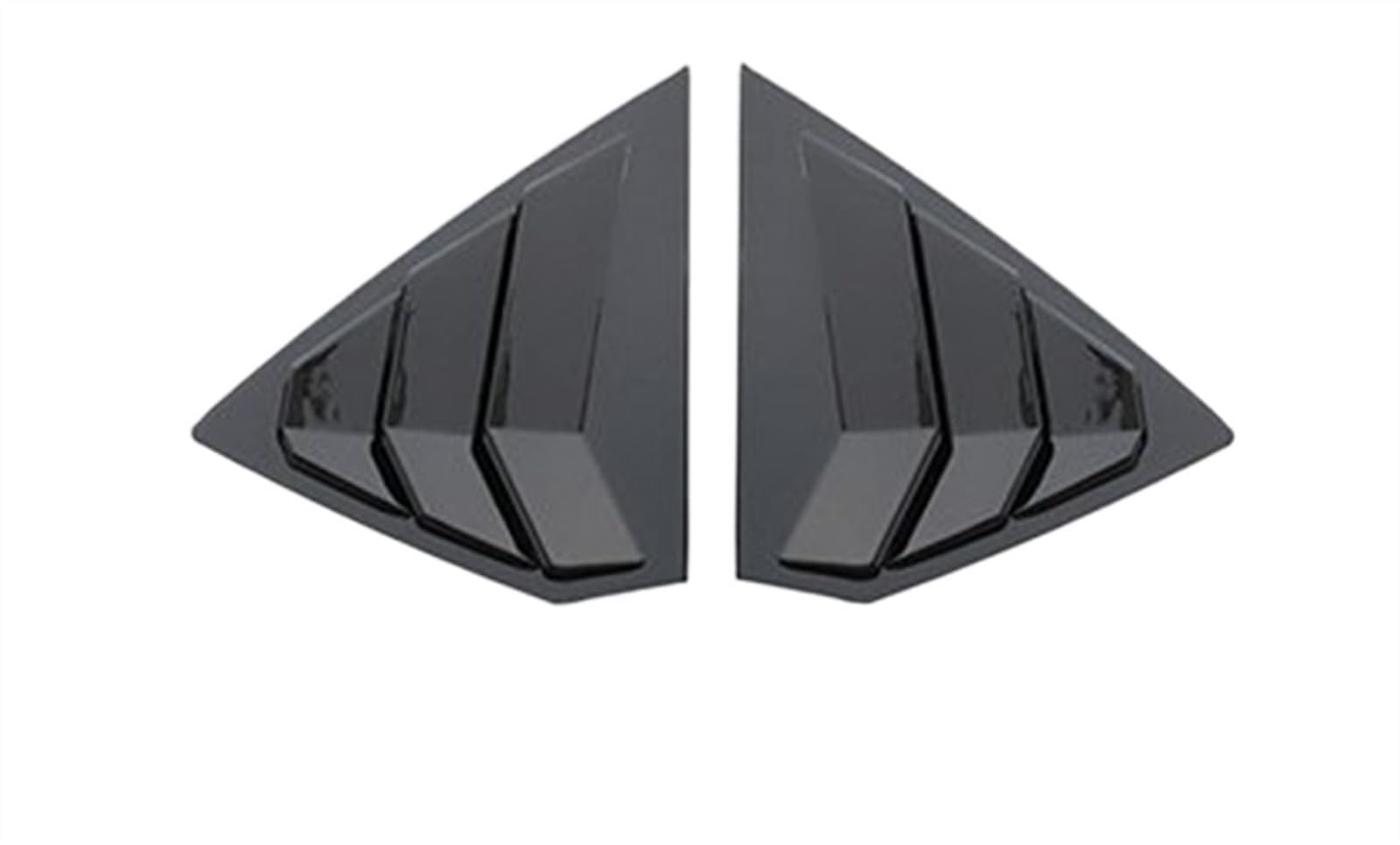 2PCS Car Rear Window Shutters Decoration For Buick Regal 2017 2018-2022,Rear Side Door Glass Louver Shutter Trim,B-Glossy Black