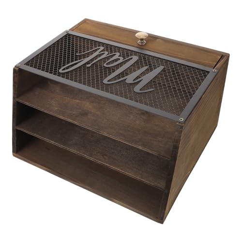 Trieur courrier bois vintage à compartiments pour organiser vos documents