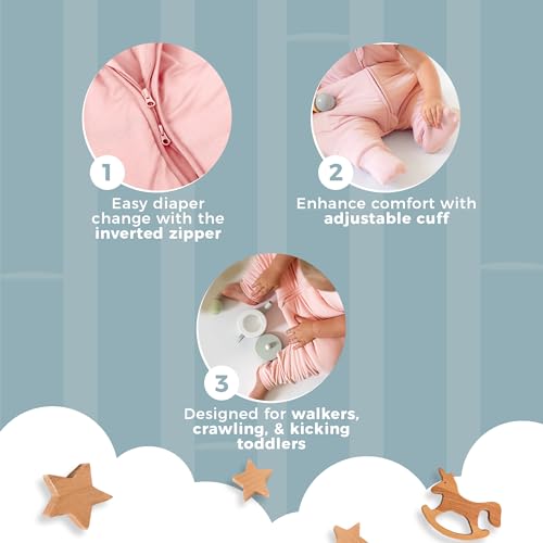 Image of Sleeveless Soft Baby & Toddler Sleeping Sack, Breathable with Adjustable Feet Cuffs & Anti-Slip Grip