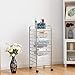 Giantex 10 Drawer Rolling Storage Cart Scrapbook Paper Office School Organizer (Clear)