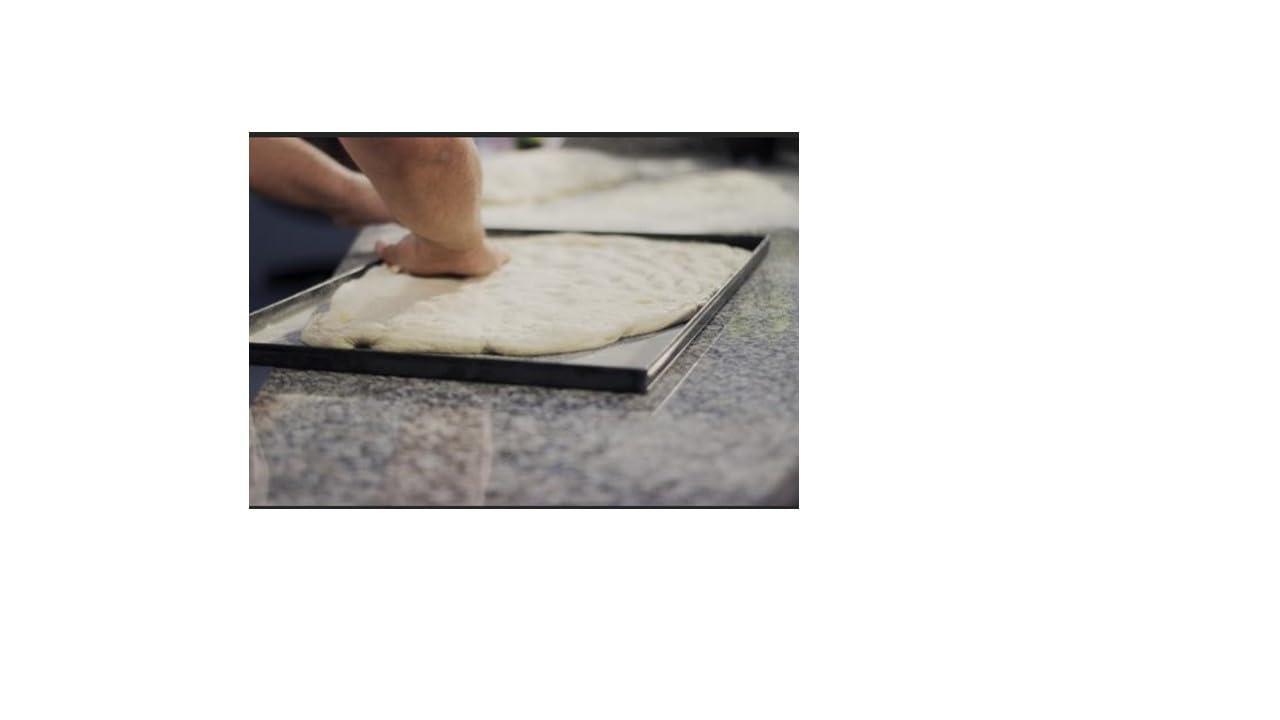 SET 5 TEGLIE PROFESSIONALI RETTANGOLARI DA FORNO IN FERRO BLU, PER PIZZA, DIMENSIONI 60X40 PARETE DRITTA H.2 CM SENZA X SUL FONDO (5XGT60402)
