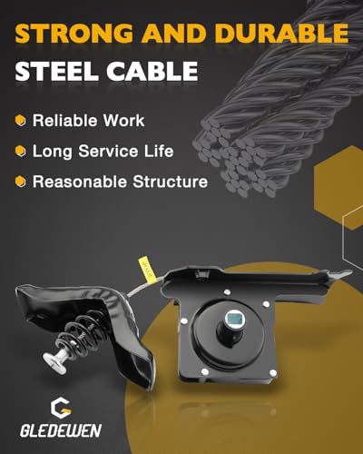 Image of Spare Tire Mount, Compatible with 2008-2016 Ford F250 F350, Super Duty, Spare Tire Carrier under Frame, Spare 5th Tire Winch with Offset Cable, Replaces# 7C3Z1A131A, 7C3Z1A131AJ, BC3Z1A131A, 924-539