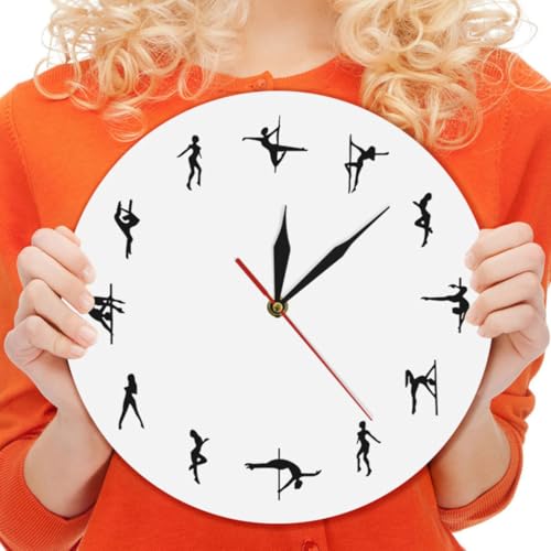 Horloge murale suspendue moderne en acrylique blanc chic - 4