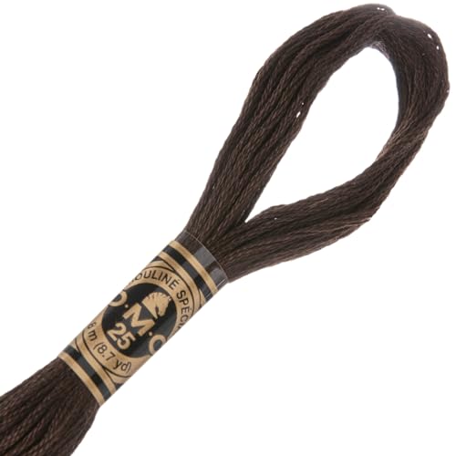 Image of Hobby Lobby DMC Cotton Embroidery Floss - 3371 Black Brown, Set of 12