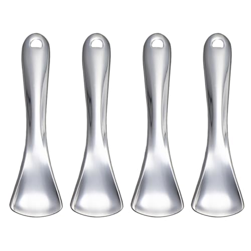 Gogogmee Facial Mask Mixing Spoon Set of 4 Zinc Alloy Makeup Cream Scoops for Women Beauty Tools