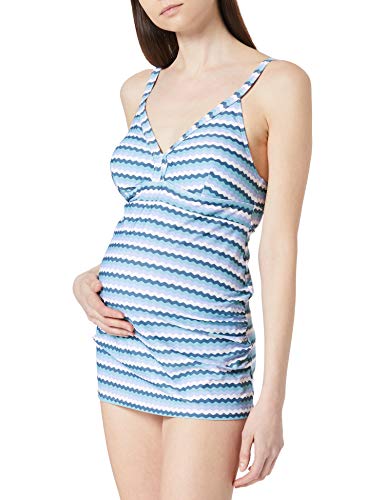ESPRIT Maternity Damen AOP Tankini-Oberteil, Light Blue-443, M/L
