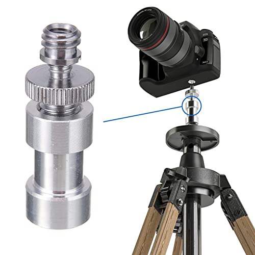 Adaptador de rosca 1/4 a 3/8 para trípode tornillo de cámara convertidor metálico 6