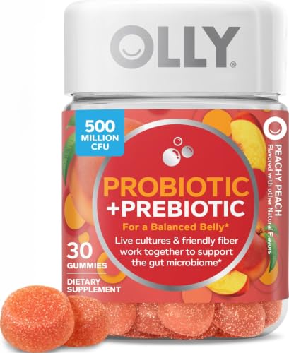 OLLY Probiotic + Prebiotic Gummy, 500 million...