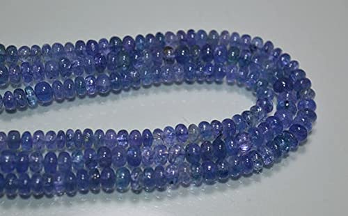 Tanzanite véritable en perles lisses de 4.5mm pour joaillerie artisanale