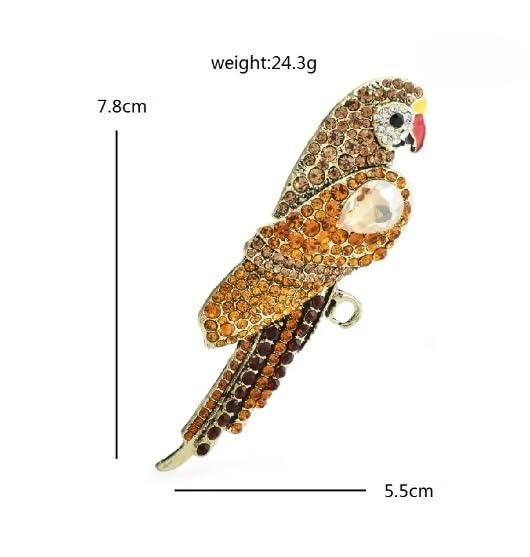 ★Trifari★オウム ブローチ ピン ☆Trifari☆オウム ブローチ ピン