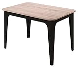 zarge eiche furniert Dank mitgelieferter Aufbauanleitung lässt sich der Küchentisch von zwei Personen schnell und einfach innerhalb von ca. 30 Minuten montieren / Stabiler Tisch für bis zu 6 Personen / Belastbar bis 100 Kg