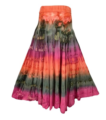 Agan Traders Women's 2025 Summer Tie-dye High Waistband Bohemian Maxi Skirt - A Line Flared Long Skirts for Women4