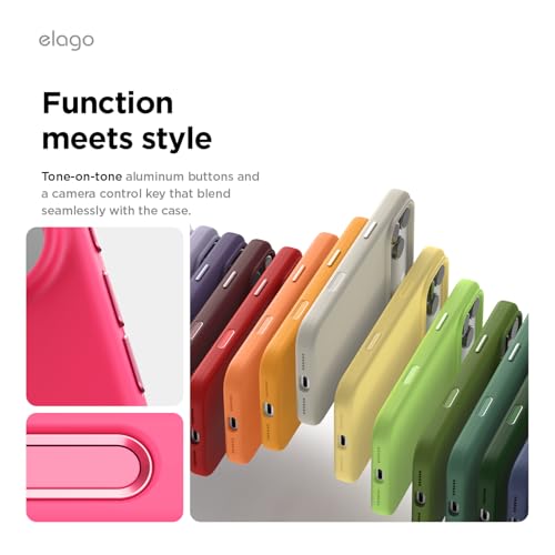 Image of elago for iPhone 17 Pro Max Case, Premium Magnetic Silicone Case, Compatible with MagSafe, Liquid Silicone Material, Protective Cover, Shockproof, Slim Phone, 6.9 inch (Ice Red)
