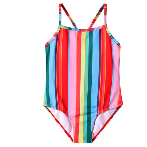 Image of Girls One Piece Swimsuit, Quick Dry Cute Bathing Suit for Kids, Comfortable Swimwear for Beach for 5-12 Years