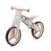 Kinderkraft Bicicletta in Legno RUNNER, Bici senza Pedali, Sella Regolabile, Blocco dello Sterzo, Fino 35 Kg, Grigio