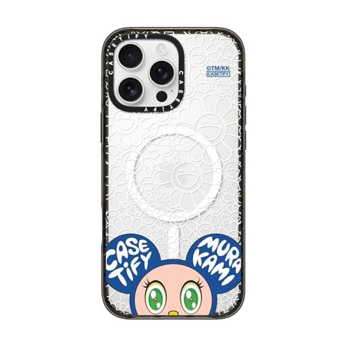 CASETiFY �C���p�N�g iPhone 16 Pro Max �P�[�X [Takashi Murakami Co-lab/MagSafe�Ή�/���^ �y��/�ϏՌ�] - MR. DOB (BLUE) - �u���b�N